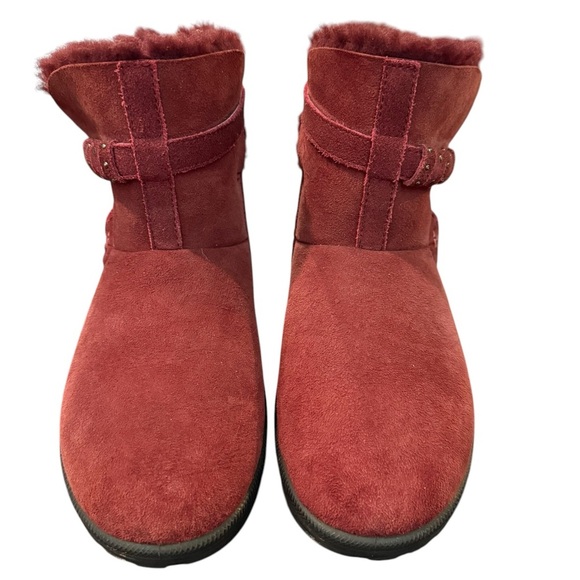 Abeo REGINA Neutral Support Shearling Ankle Boots winter warm comfort Burgundy - Picture 9 of 11